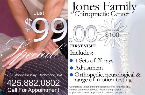Jones Family Chiropractic New Patient Special Offer